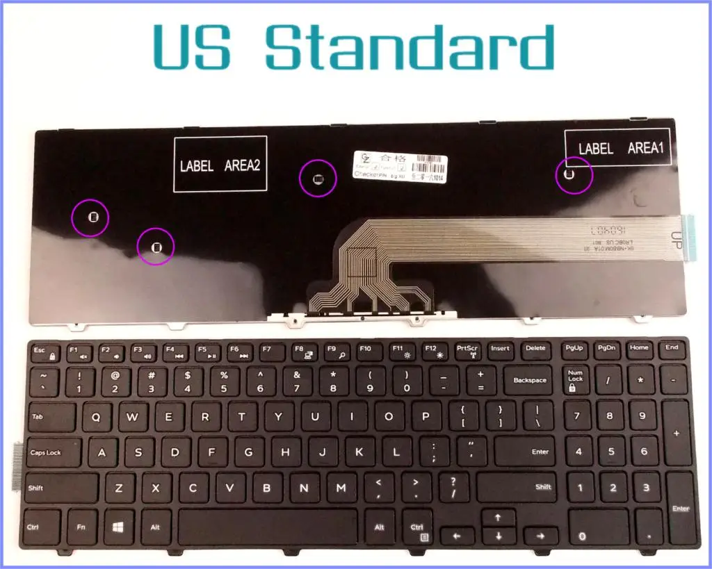 US English Version Keyboard for Dell Inspiron 15-5547 17-5000 MP-13N73US-442 Laptop Black With frame Non-Backlit
US English Version Keyboard for Dell Inspiron 15-5547 17-5000 MP-13N73US-442 Laptop Black With frame Non-Backlit