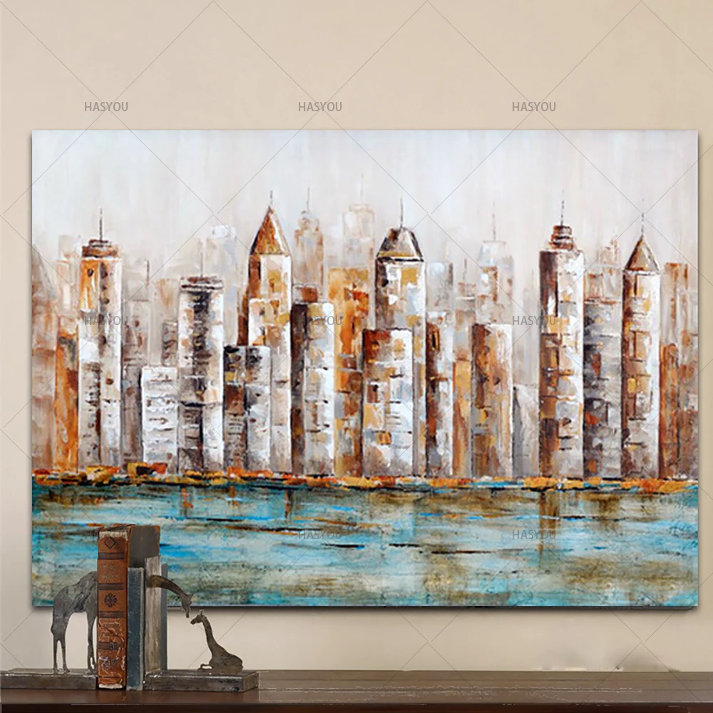 Handmade Oil Painting Wall Decor Living Room Art City Landscape Paintings On Canvas High Quality Decoration Art Christmas Gift
Handmade Oil Painting Wall Decor Living Room Art City Landscape Paintings On Canvas High Quality Decoration Art Christmas Gift