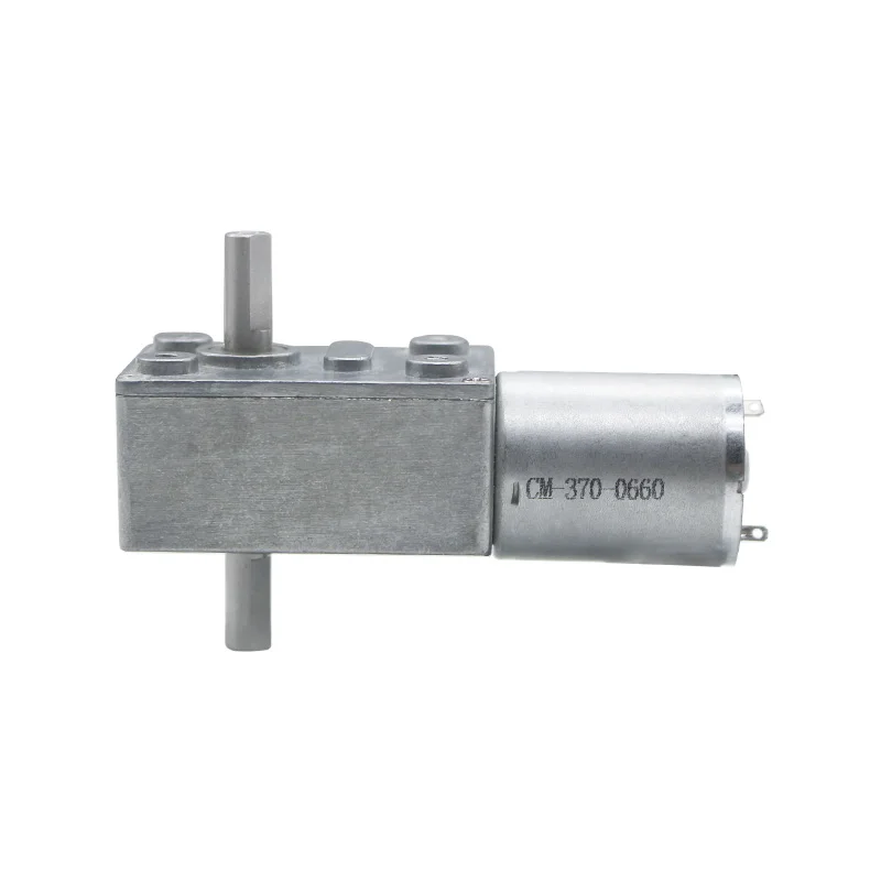 JGY370-D double shaft worm gear motor 6V12V 24V low speed self-locking high torque DC worm gear motor
JGY370-D double shaft worm gear motor 6V12V 24V low speed self-locking high torque DC worm gear motor