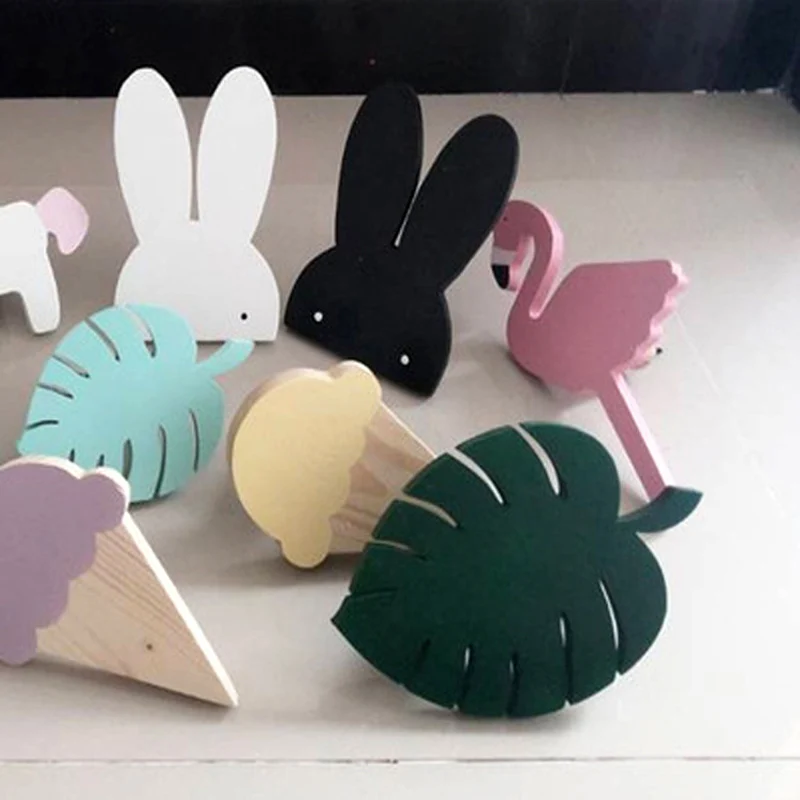 Nordic Kids Room Decorative Wall Hanging Clothing Hooks Wood Rabbit Cactus Children Wall Sticker ice cream Hanger Clothes Hook
Nordic Kids Room Decorative Wall Hanging Clothing Hooks Wood Rabbit Cactus Children Wall Sticker ice cream Hanger Clothes Hook