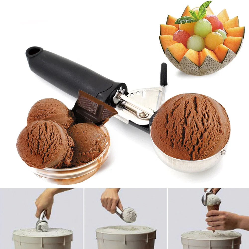 1 шт. ложка для фруктов из нержавеющей стали|ice cream scoop|spoon ice creamice ball |