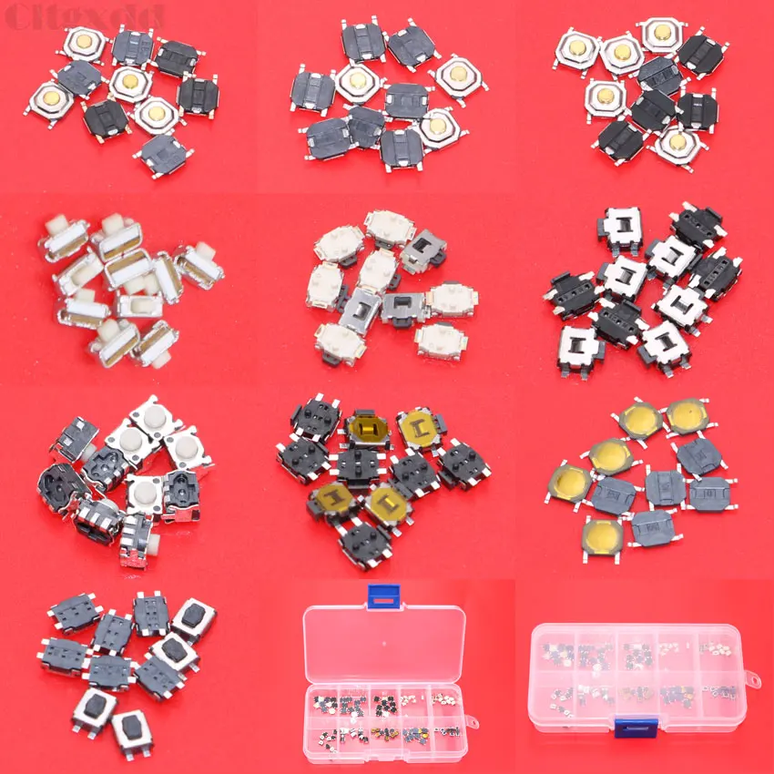 10models Car remote control key Tactile Push Button switch touch key component package for Hyundai Nissan Honda VW Toyota Kia
10models Car remote control key Tactile Push Button switch touch key component package for Hyundai Nissan Honda VW Toyota Kia