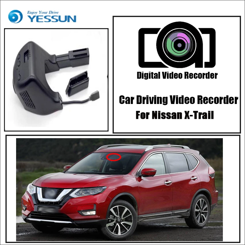 Фото Видеорегистратор YESSUN для Nissan X Trail Wi Fi ночное видение|dash cam night vision|black boxnovatek 96658 |
