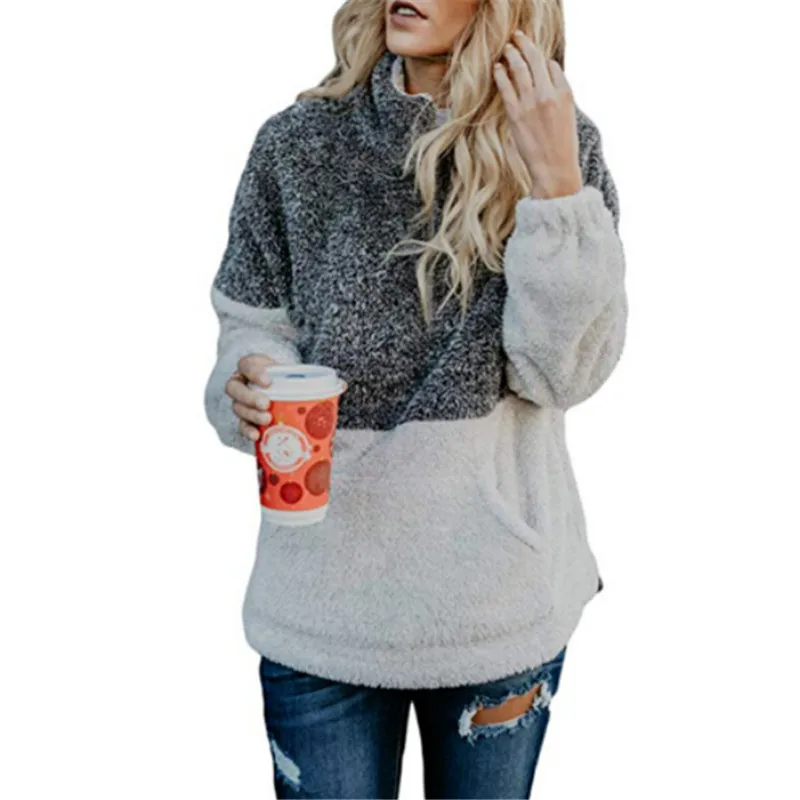 Women's Long Sleeve Zipper Fleece Sweatshirt Casual Ladies Turtleneck Jumper Hoodies Outwear Autumn Winter Warm Tops Sweatshirt
Women's Long Sleeve Zipper Fleece Sweatshirt Casual Ladies Turtleneck Jumper Hoodies Outwear Autumn Winter Warm Tops Sweatshirt