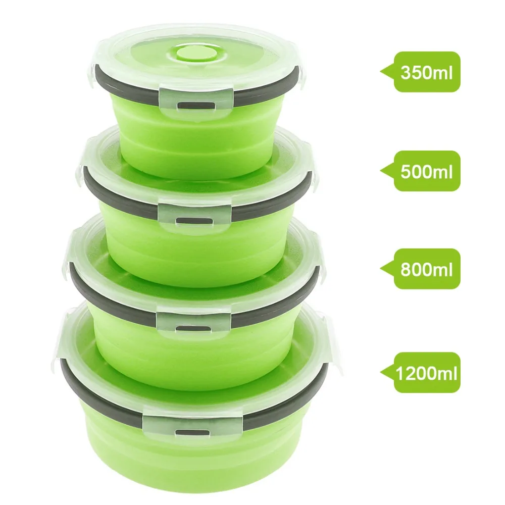 4pcs Silicone Lunch Box Portable Bowl Colorful Folding Food Container Lunchbox 350/500/800/1200ml Eco-Friendly Outdoor Box
4pcs Silicone Lunch Box Portable Bowl Colorful Folding Food Container Lunchbox 350/500/800/1200ml Eco-Friendly Outdoor Box
