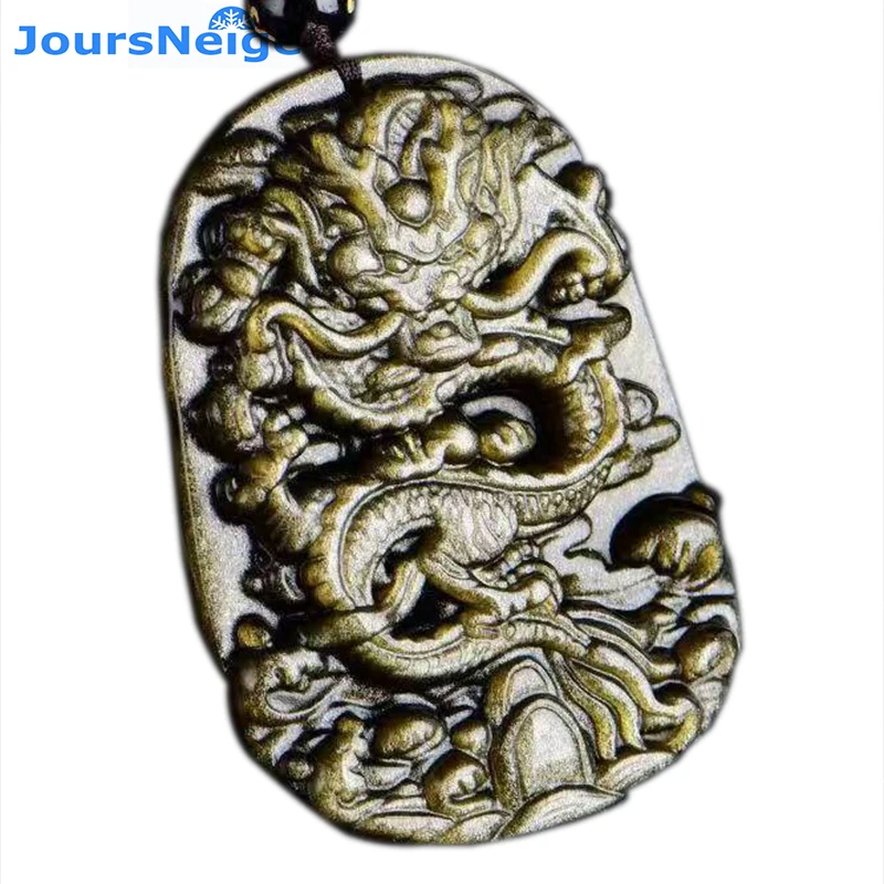 JoursNeige Natural Golden Obsidian Dragon Pendants Stone Necklace Beads Women Man Golden Obsidian Chain Jewelry Accessories
JoursNeige Natural Golden Obsidian Dragon Pendants Stone Necklace Beads Women Man Golden Obsidian Chain Jewelry Accessories