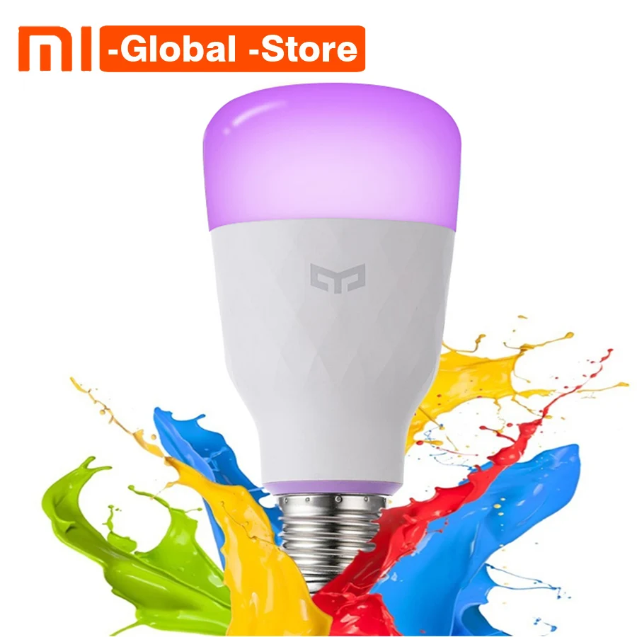 Новая умная Светодиодная лампа Xiaomi Yeelight цвет/белая версия LED Smart E27 10 Вт 800 люмен Mi