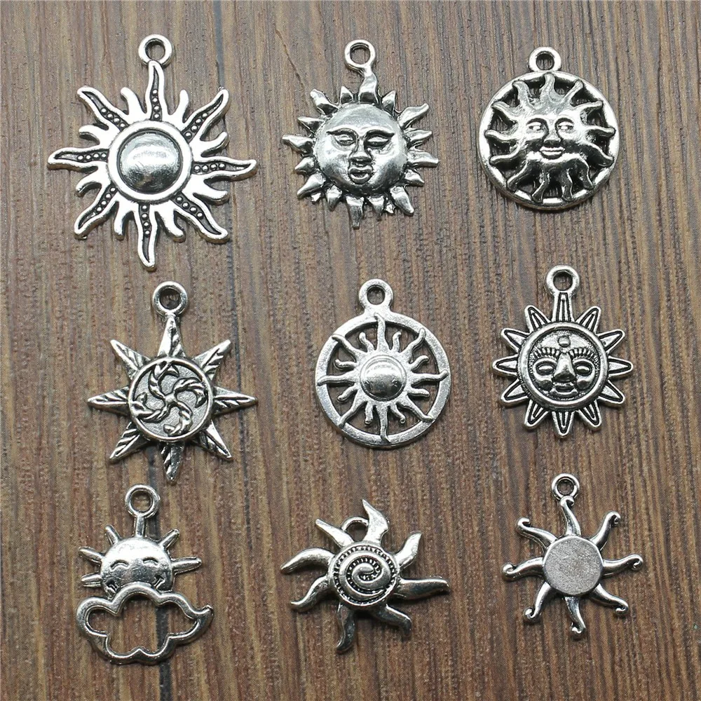 20pcs Sun Pendant Charms Antique Silver Color Sun Charms Jewelry DIY Sun Charms For Bracelet Making
20pcs Sun Pendant Charms Antique Silver Color Sun Charms Jewelry DIY Sun Charms For Bracelet Making