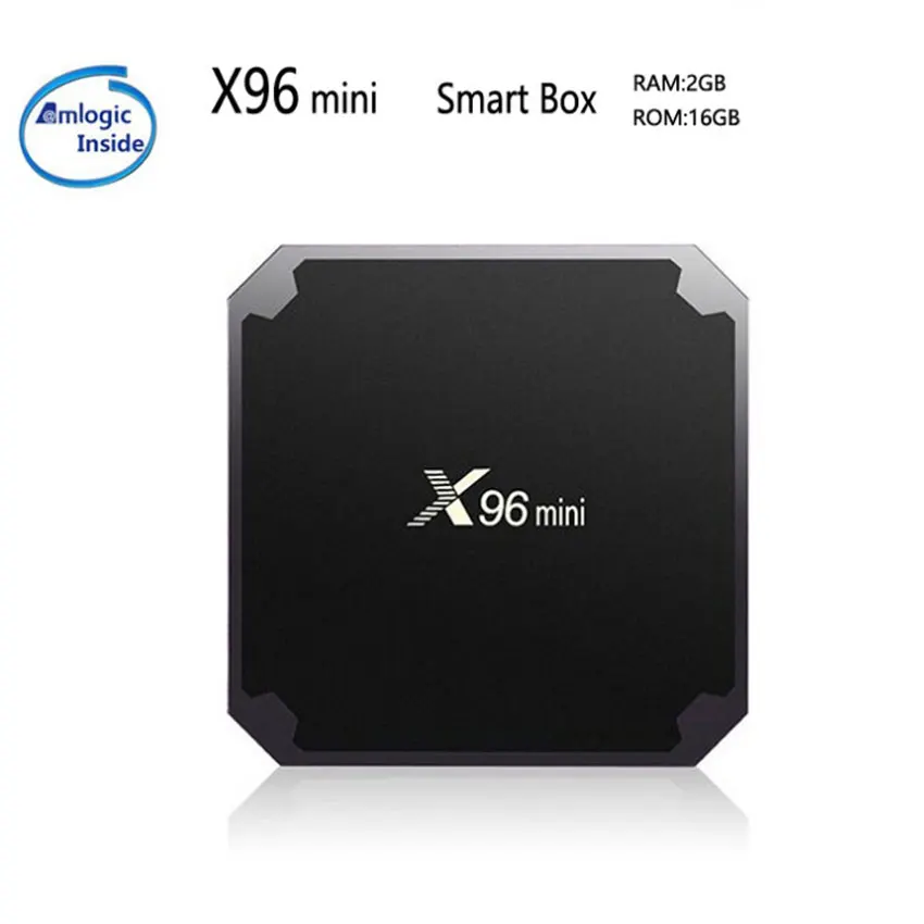 ТВ-приставка X96Mini на Android 7 1 2 Гб + 16 ГБ четырехъядерный Amlogic S905W поддержка H.265 UHD 4K 4