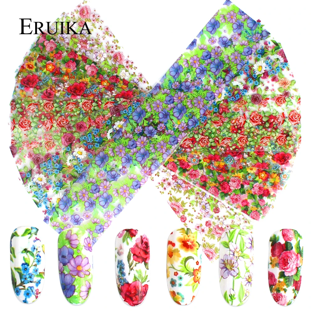 10pcs Flowers Designs Nail Foil Transfer Foil for Manicure Nail Stickers Wrap Adhesive Slider Flexible tape Nail Art Tips
10pcs Flowers Designs Nail Foil Transfer Foil for Manicure Nail Stickers Wrap Adhesive Slider Flexible tape Nail Art Tips