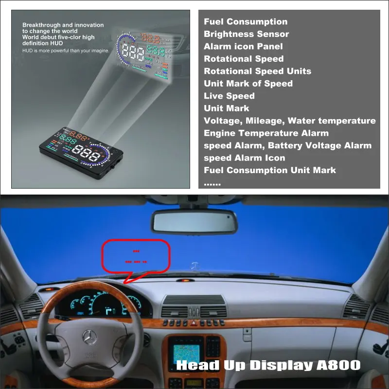 For Mercedes Benz S Class W220 Auto Head Up Display HUD Car Electronic Accessories Projector Windshield Plug And Play OBD/OBD2
For Mercedes Benz S Class W220 Auto Head Up Display HUD Car Electronic Accessories Projector Windshield Plug And Play OBD/OBD2
