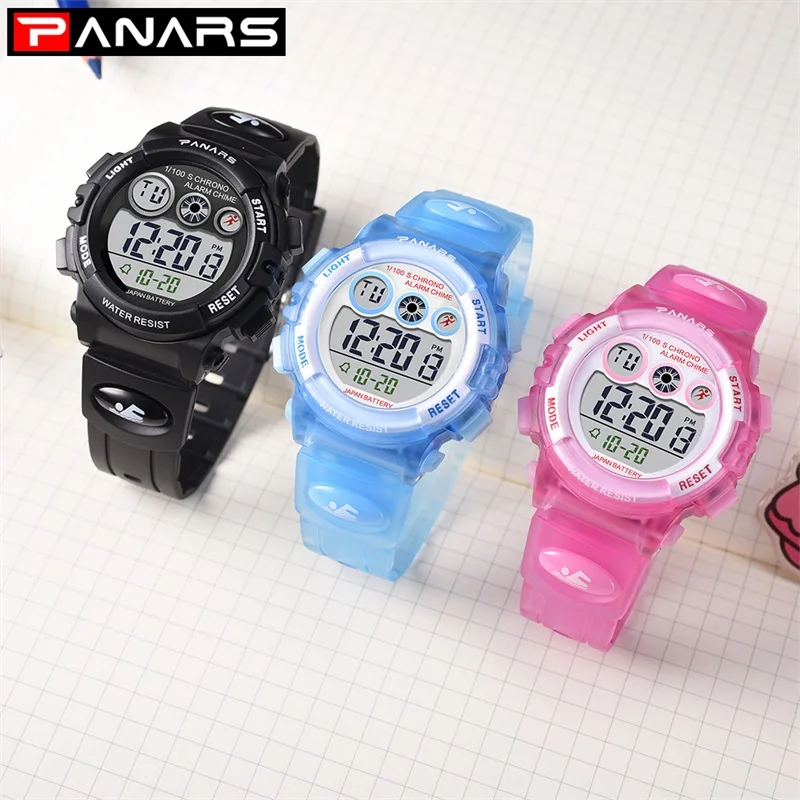 PANARS Kids Digital Watch Boys Girls Watches LED Fashion Sport Watch Cute Kids Wristwatch Waterproof Watches Gifts Coloring
PANARS Kids Digital Watch Boys Girls Watches LED Fashion Sport Watch Cute Kids Wristwatch Waterproof Watches Gifts Coloring
