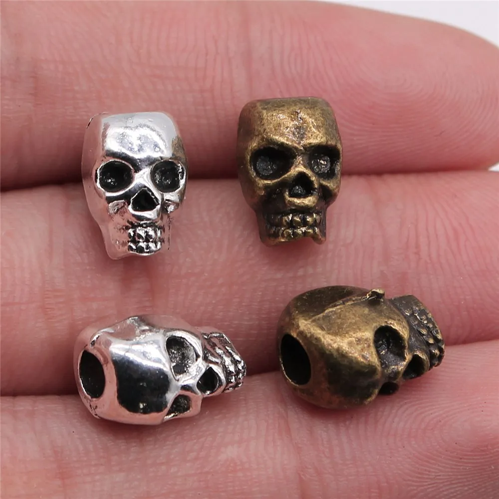 WYSIWYG 10pcs 12x11mm Skull Big Hole Beads Fit Bracelet Skull European Big Hole Bead Charm Death Skull Head For DIY Necklace
WYSIWYG 10pcs 12x11mm Skull Big Hole Beads Fit Bracelet Skull European Big Hole Bead Charm Death Skull Head For DIY Necklace