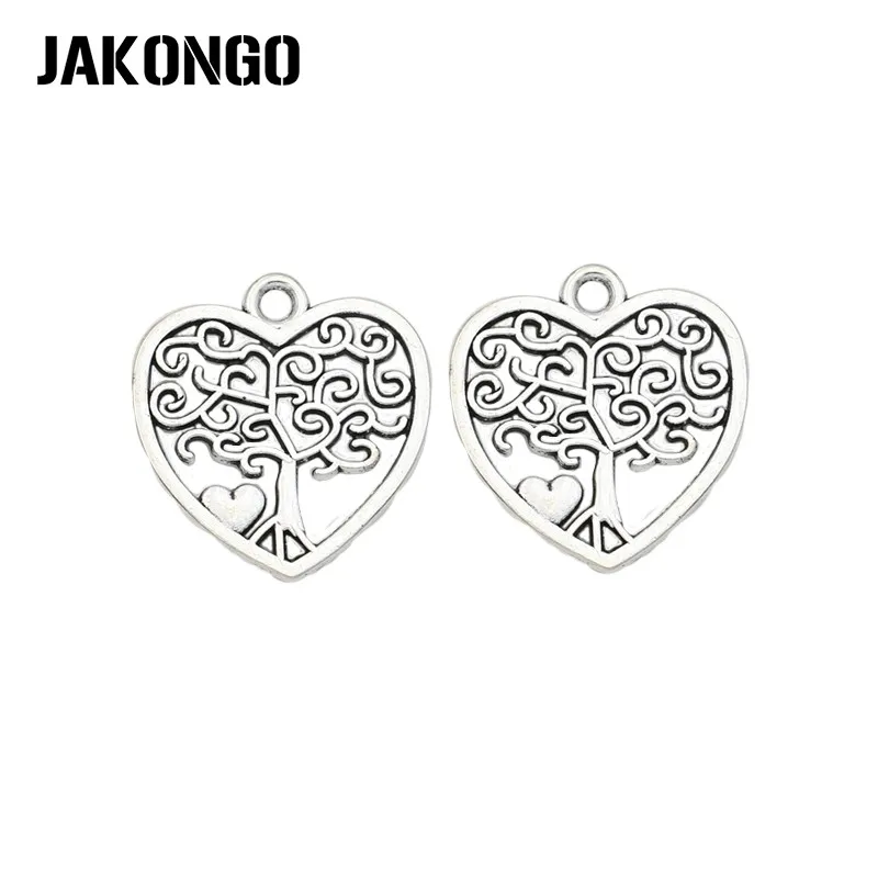 JAKONGO Antique Silver Plated Tree Heart Charm Pendants Jewelry Accessories Making Bracelet DIY 18X16mm 20pcs/lot
JAKONGO Antique Silver Plated Tree Heart Charm Pendants Jewelry Accessories Making Bracelet DIY 18X16mm 20pcs/lot