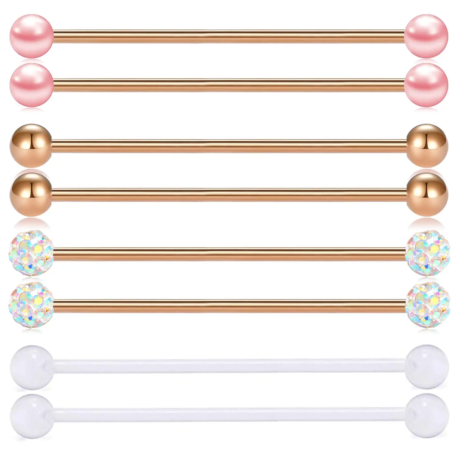 JFORYOU 14G Industrial Barbells Surgical Steel Cartilga Earring 1 1/2 inch 38mm Retainer Body Piercing Jewelry
JFORYOU 14G Industrial Barbells Surgical Steel Cartilga Earring 1 1/2 inch 38mm Retainer Body Piercing Jewelry