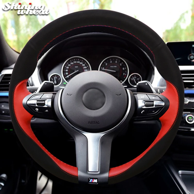 Black Suede Red Leather Car Steering Wheel Cover for BMW F87 M2 F80 M3 F82 M4 M5 F12 F13 M6 F85 X5 M F86 X6 M F33 F30 M Sport
Black Suede Red Leather Car Steering Wheel Cover for BMW F87 M2 F80 M3 F82 M4 M5 F12 F13 M6 F85 X5 M F86 X6 M F33 F30 M Sport