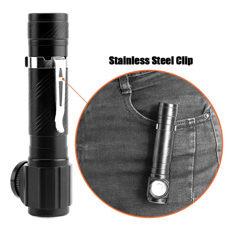 XANES T6 1500Lumens 3Modes LED USB Charge Flashlight Rechargeable Zoomable Magnetic Work Light Torch Lantern Waterproof
XANES T6 1500Lumens 3Modes LED USB Charge Flashlight Rechargeable Zoomable Magnetic Work Light Torch Lantern Waterproof