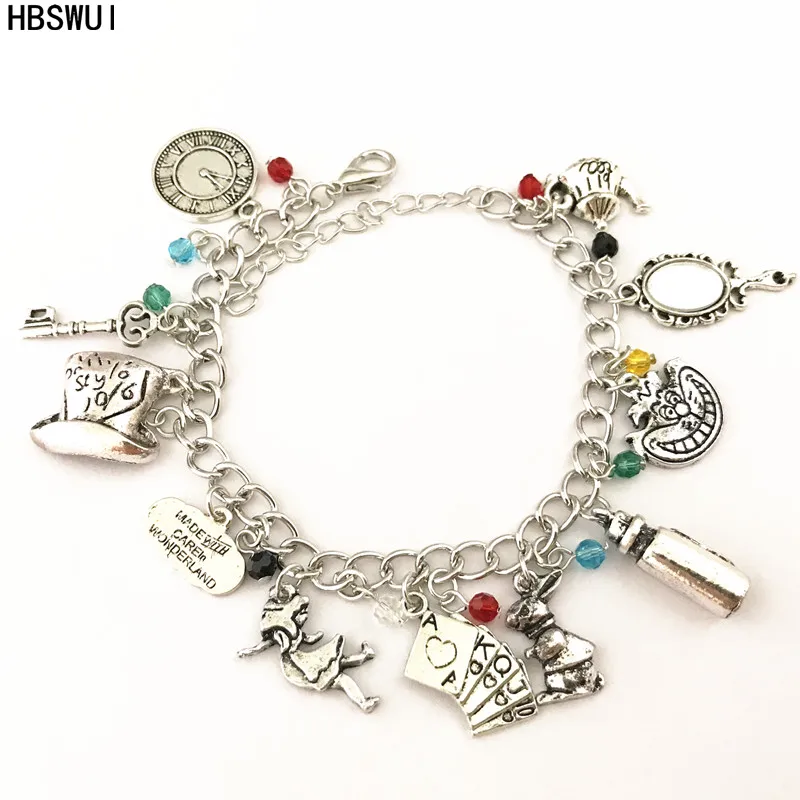 in Wonderland Charm Bracelet Classic Anime TV Movie High Quality Fashion Metal Jewelry Cosplay Gifts for Woman Girl Men
in Wonderland Charm Bracelet Classic Anime TV Movie High Quality Fashion Metal Jewelry Cosplay Gifts for Woman Girl Men