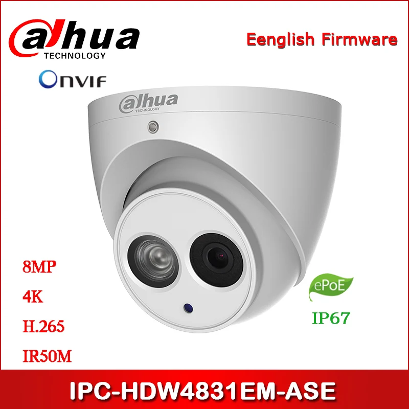 IP-камера Dahua, 8 Мп, стандартная камера безопасности с сетевой камерой POE
IP-камера Dahua, 8 Мп, стандартная камера безопасности с сетевой камерой POE