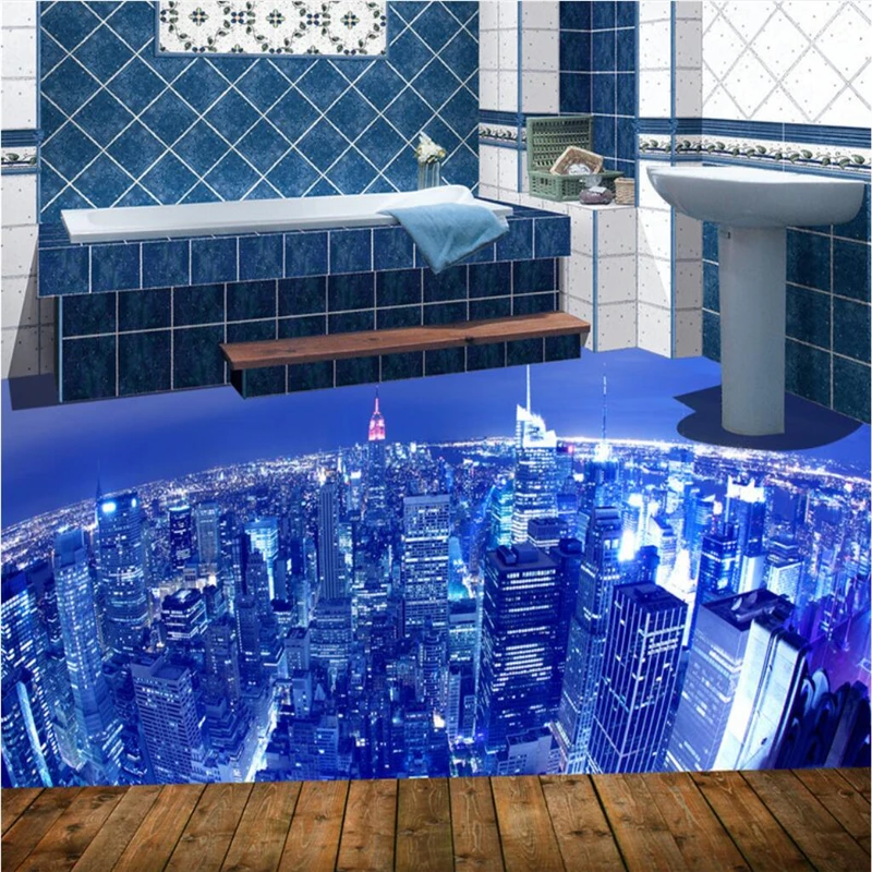 beibehang Custom Mural Wallpaper Any size 3D City Night 3D Living Room Bathhouse Floor Tile Painting papel de parede
beibehang Custom Mural Wallpaper Any size 3D City Night 3D Living Room Bathhouse Floor Tile Painting papel de parede