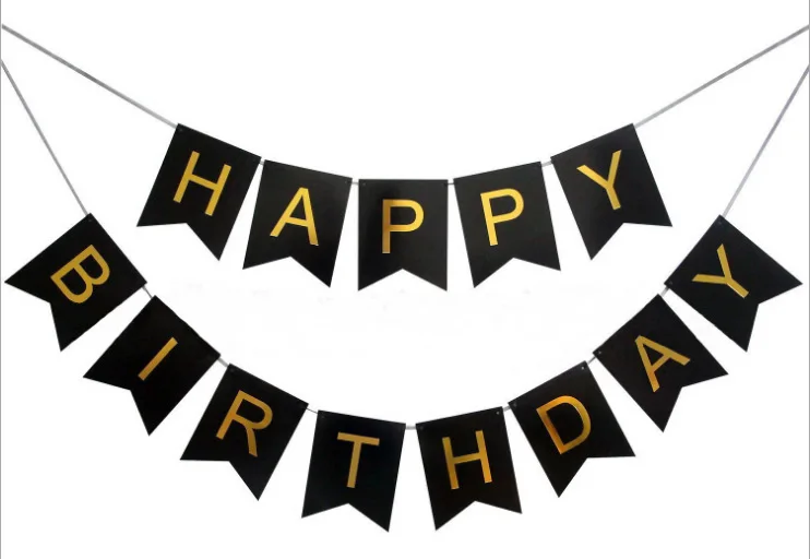Happy Birthday Alphabetical Flag-pulling Room Decoration Golden Fishtail Flag-pulling Flower Decorating anniversary Banner
Happy Birthday Alphabetical Flag-pulling Room Decoration Golden Fishtail Flag-pulling Flower Decorating anniversary Banner