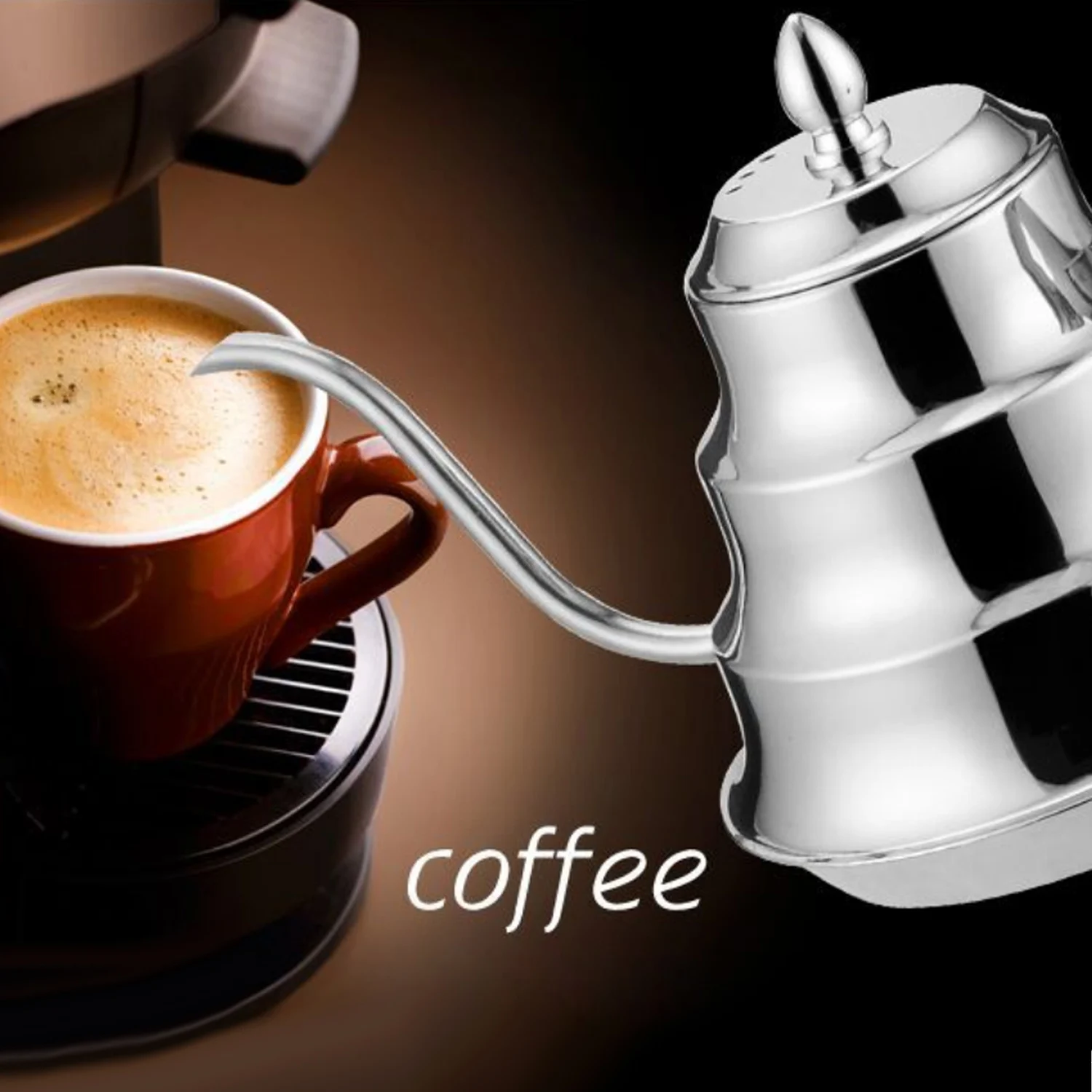 Behogar 1.2L Handheld Stainless Steel Long Narrow Spout Coffee Pots Gooseneck Kettle Lid for Barista Cappuccino Espresso Making
Behogar 1.2L Handheld Stainless Steel Long Narrow Spout Coffee Pots Gooseneck Kettle Lid for Barista Cappuccino Espresso Making
