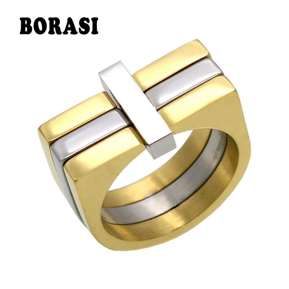 BORASI Fashion Classic Wedding Cross Ring For Men Woman Gold / Silver Color Frosted Matte Stainless Steel Metal Party Rings
BORASI Fashion Classic Wedding Cross Ring For Men Woman Gold / Silver Color Frosted Matte Stainless Steel Metal Party Rings