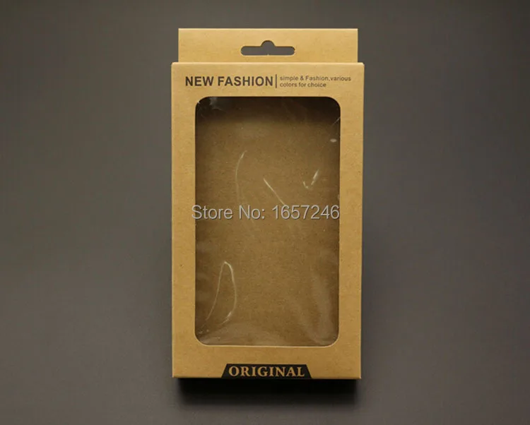 

100pcs 175*105*25mm Kraft Paper Fashion PVC Plastic Window Retail Carton Boxes Package For Iphone 11 Pro Max X Xs 8 7 Plus Case