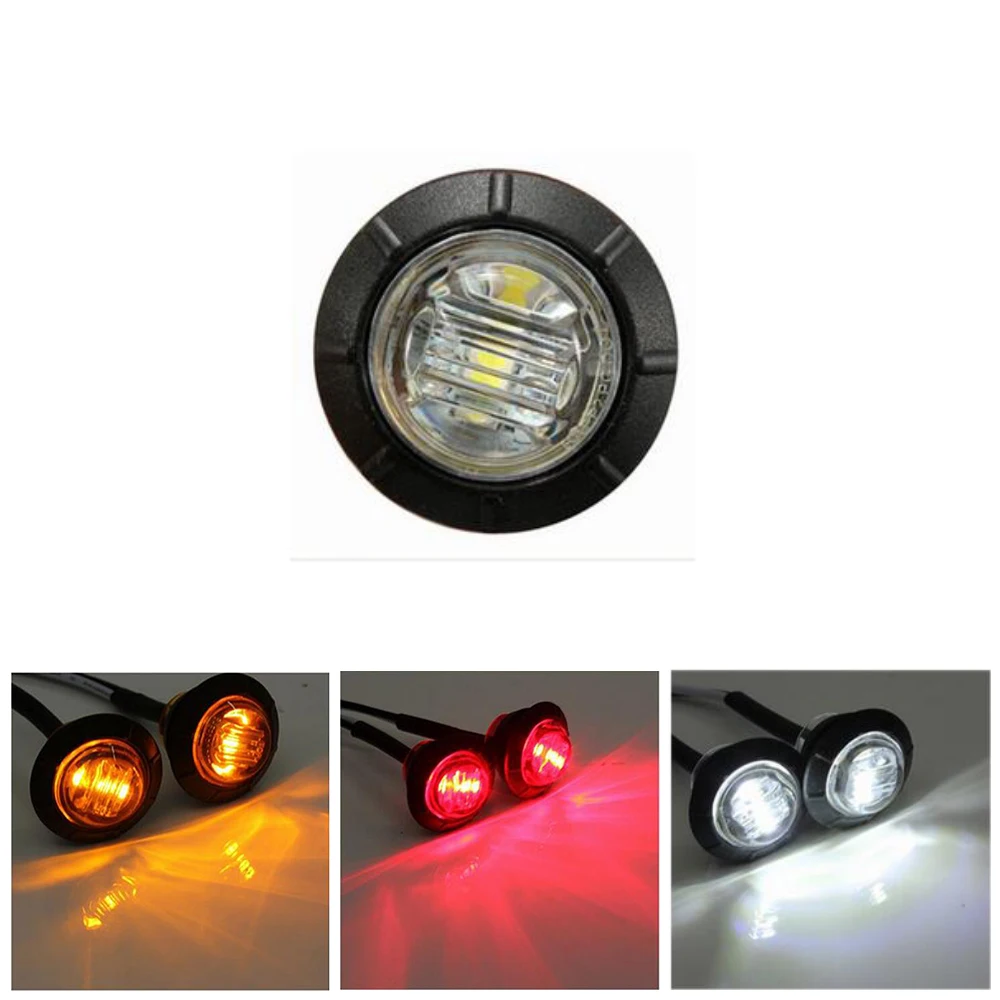 12-24V 10 PCS 3/4 Inch RED/YELLOW/WHITE 3LED Side Makers Indicator Light For Car Motorcycle Trailer Caravan Truck
12-24V 10 PCS 3/4 Inch RED/YELLOW/WHITE 3LED Side Makers Indicator Light For Car Motorcycle Trailer Caravan Truck