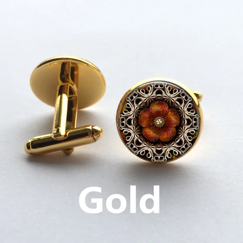 1 pair handmade jewelry shirt cufflink for mens Brand cuff mandala henna yoga High Quality Cufflinks free shipping
1 pair handmade jewelry shirt cufflink for mens Brand cuff mandala henna yoga High Quality Cufflinks free shipping