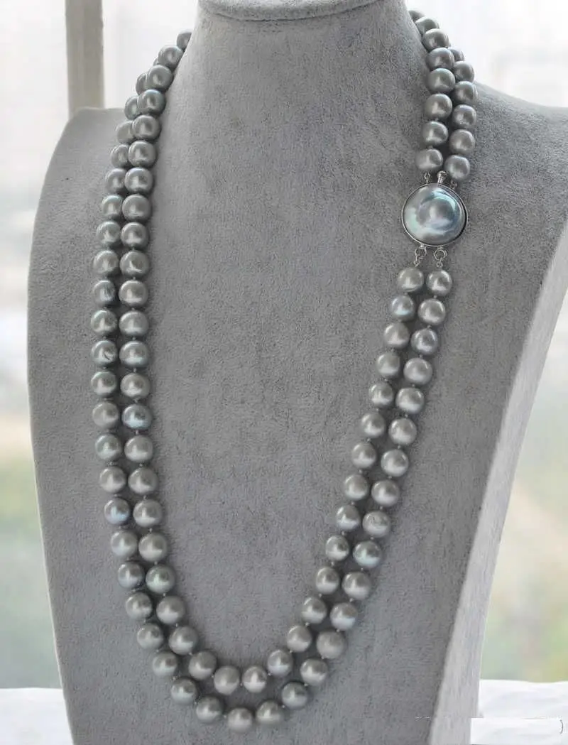 Free shipping Jew3113 double strands natural Australian south sea gray pearl necklace
Free shipping Jew3113 double strands natural Australian south sea gray pearl necklace