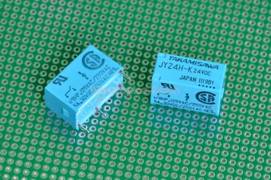 ( 2 pcs/lot ) TAKAMISAWA JY24H-K 24VDC SPST 5 Amp Power Relays