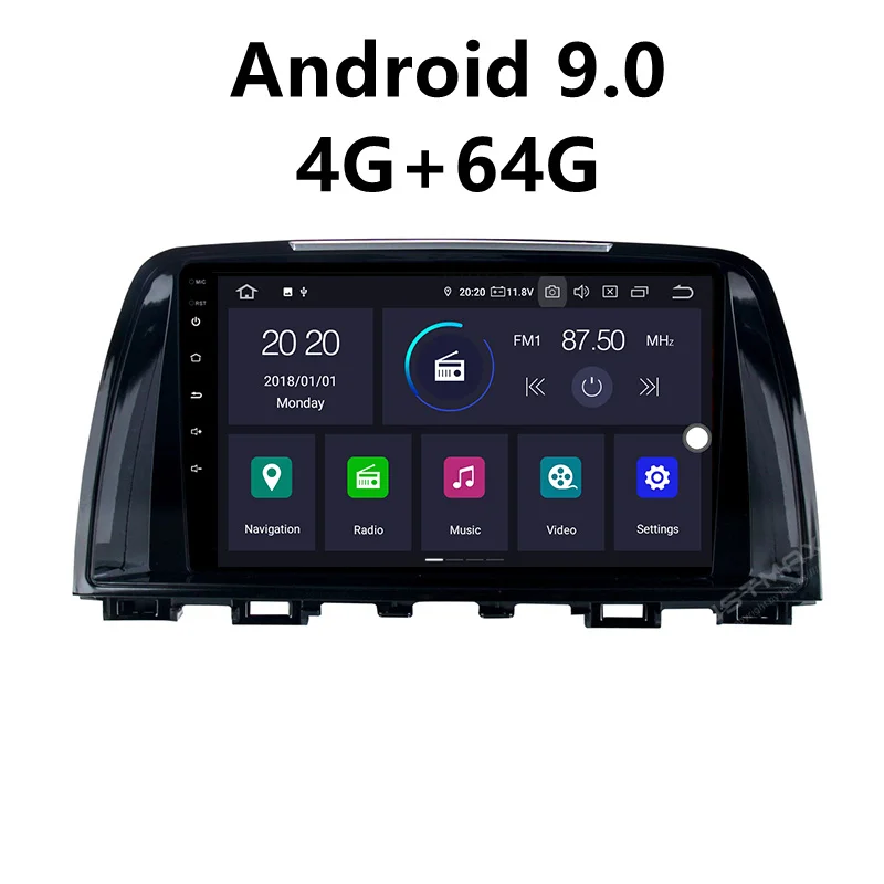 JSTMAX 9 'ɺndroid 0 4G + 64G ISP экран автомобильный DVD Радио Стерео GPS плеер для Mazda 6 Atenza 2013