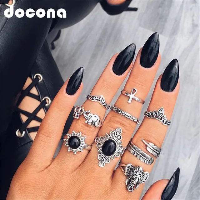 Docona Retro Carved Ring Bohemian Midi Ring Set Vintage Elephant Bow Anillos Knuckle Rings For Women Boho Jewelry 5775
Docona Retro Carved Ring Bohemian Midi Ring Set Vintage Elephant Bow Anillos Knuckle Rings For Women Boho Jewelry 5775
