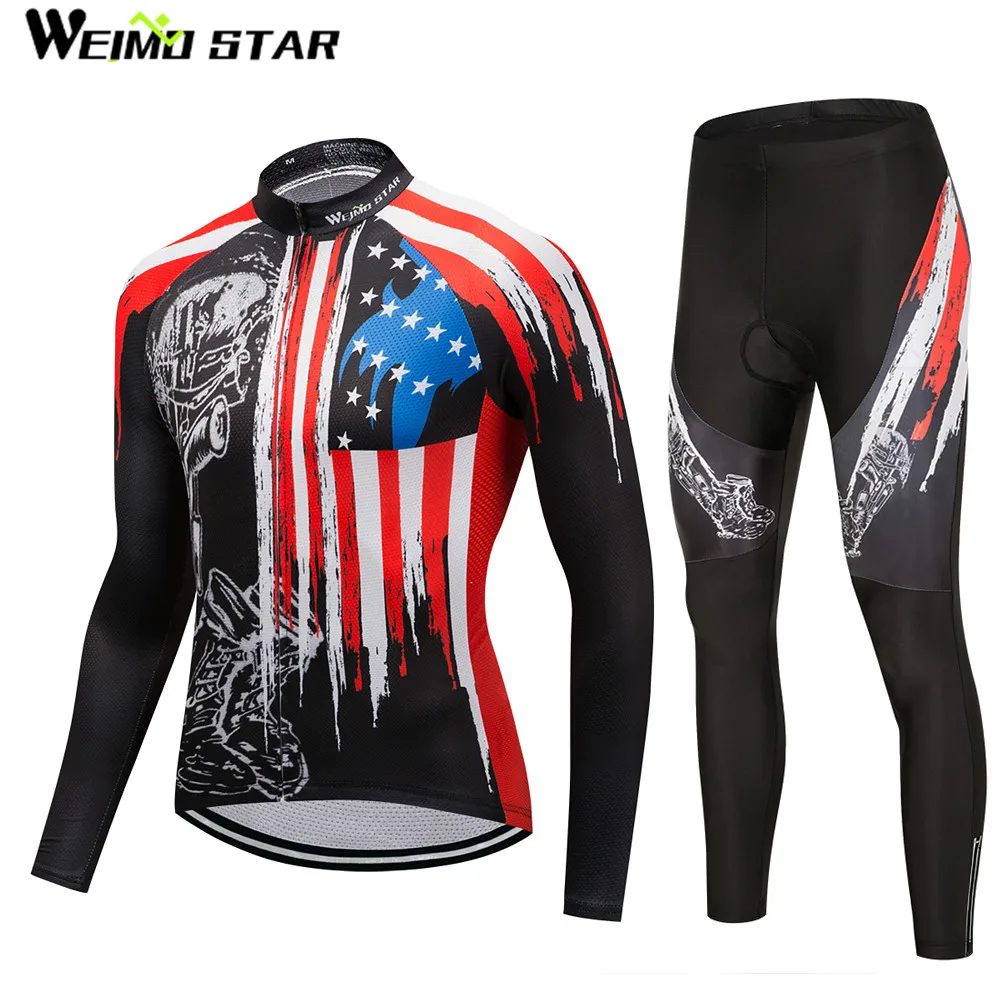 USA MTB Bike jersey Bib Pants Set Men's Cycling clothing Suit Ropa Ciclismo Maillot trouser Riding Long Sleeve bottom skull
USA MTB Bike jersey Bib Pants Set Men's Cycling clothing Suit Ropa Ciclismo Maillot trouser Riding Long Sleeve bottom skull