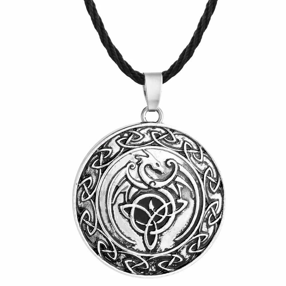Nostalgia Irish Endless Knot Trinity Symbol Amulet Viking Dragon Pendant Tribal Necklace Ethnic Jewelry
Nostalgia Irish Endless Knot Trinity Symbol Amulet Viking Dragon Pendant Tribal Necklace Ethnic Jewelry