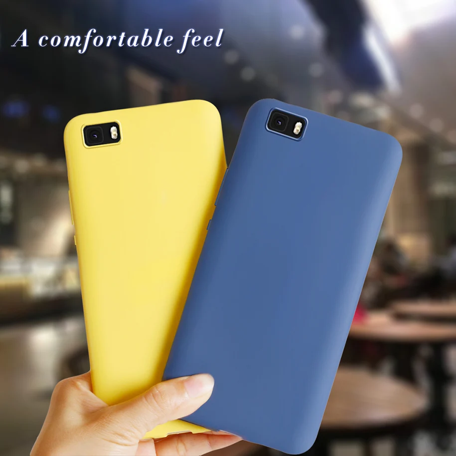 Чехол для Funda Huawei P8 Lite чехол силиконовый бампера 2015 задняя крышка ярких