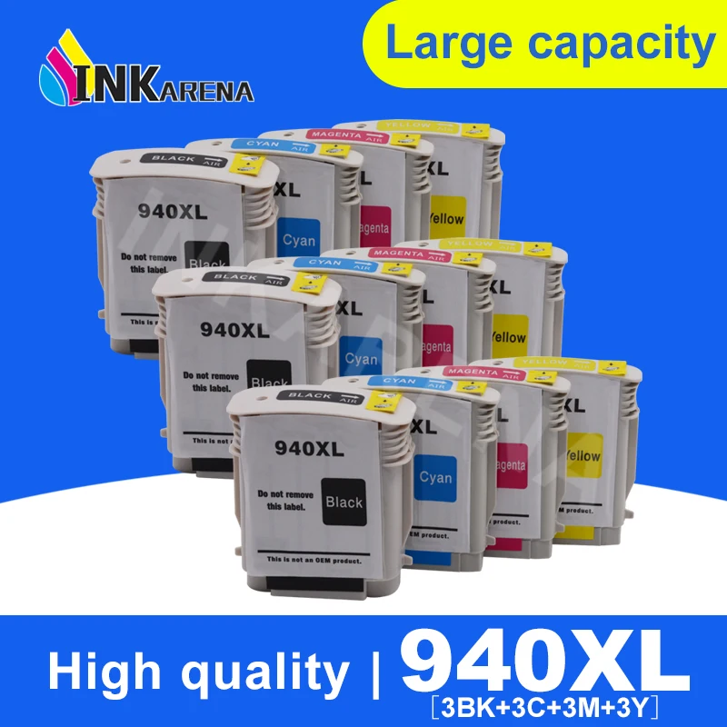INKARENA 940 XL 940 Compatible Ink Cartridge for HP 940XL C4906A C4907A C4908A C4909A OfficeJet Pro 8000 8500a 8500 Printer
INKARENA 940 XL 940 Compatible Ink Cartridge for HP 940XL C4906A C4907A C4908A C4909A OfficeJet Pro 8000 8500a 8500 Printer