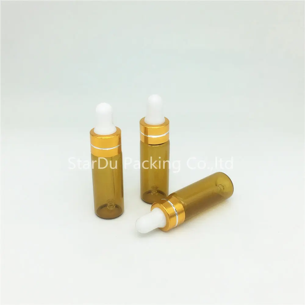 500PCS 5ML Amber Glass gold white head Reagent Eye Dropper Drop Aromatherapy Liquid Pipette Bottle
500PCS 5ML Amber Glass gold white head Reagent Eye Dropper Drop Aromatherapy Liquid Pipette Bottle