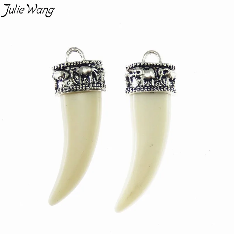 Julie Wang 8pcs Tibetan Silver Color Cap Milky White Ivory Shape Pendant Charm for DIY BOHO Bohemian Necklace Ethnic Jewelry
Julie Wang 8pcs Tibetan Silver Color Cap Milky White Ivory Shape Pendant Charm for DIY BOHO Bohemian Necklace Ethnic Jewelry