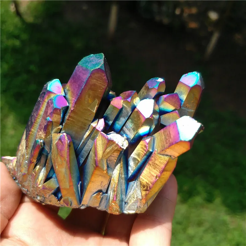 Rainbow Titanium Aura Crystal Cluster-Rainbow Quartz Cluster Crystal-Reiki Healing and Terrariums Home Decoration Purify
Rainbow Titanium Aura Crystal Cluster-Rainbow Quartz Cluster Crystal-Reiki Healing and Terrariums Home Decoration Purify