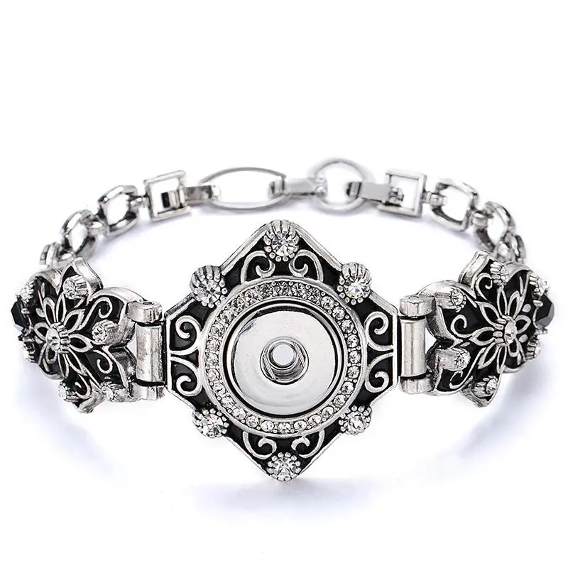 Hot Sale 198 Fashion Flower Vintage Engraving 18mm Snap Button Bracelet Interchangeable Charm Jewelry For Women Men
Hot Sale 198 Fashion Flower Vintage Engraving 18mm Snap Button Bracelet Interchangeable Charm Jewelry For Women Men