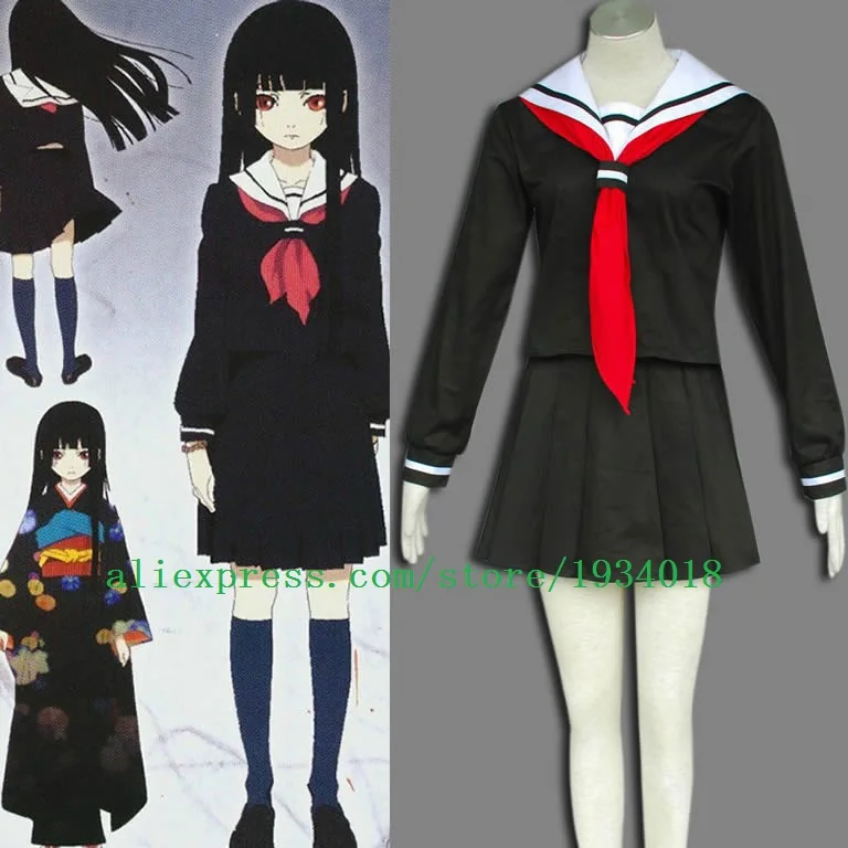 New Arrival Hell Girl Enma ai Anime Cosplay Japanese Sailor School Uniform Black Cosplay
New Arrival Hell Girl Enma ai Anime Cosplay Japanese Sailor School Uniform Black Cosplay