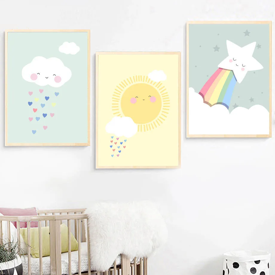 Cloud Sun Rainbow Wall Art Canvas Painting Nordic Posters And Prints Wall Pictures For Kids Bedroom Baby Room Decor(No Frame)
Cloud Sun Rainbow Wall Art Canvas Painting Nordic Posters And Prints Wall Pictures For Kids Bedroom Baby Room Decor(No Frame)