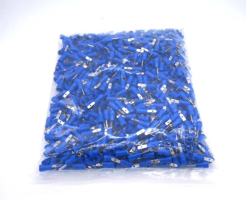 1000pcs/bag blue MDD2-110 2.8mm Spade Crimp Terminal 2.8 mm Male Pre Insulated Electrical Connectors
1000pcs/bag blue MDD2-110 2.8mm Spade Crimp Terminal 2.8 mm Male Pre Insulated Electrical Connectors