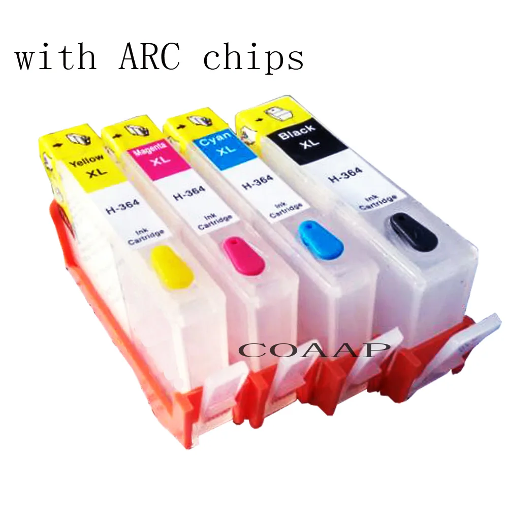 4pcs For Refillable HP 364 XL Cartridges with ARC Chip for HP 4620 5510 3070a 3520 5520 6510 6515 6520 7510 7515 Printer
4pcs For Refillable HP 364 XL Cartridges with ARC Chip for HP 4620 5510 3070a 3520 5520 6510 6515 6520 7510 7515 Printer