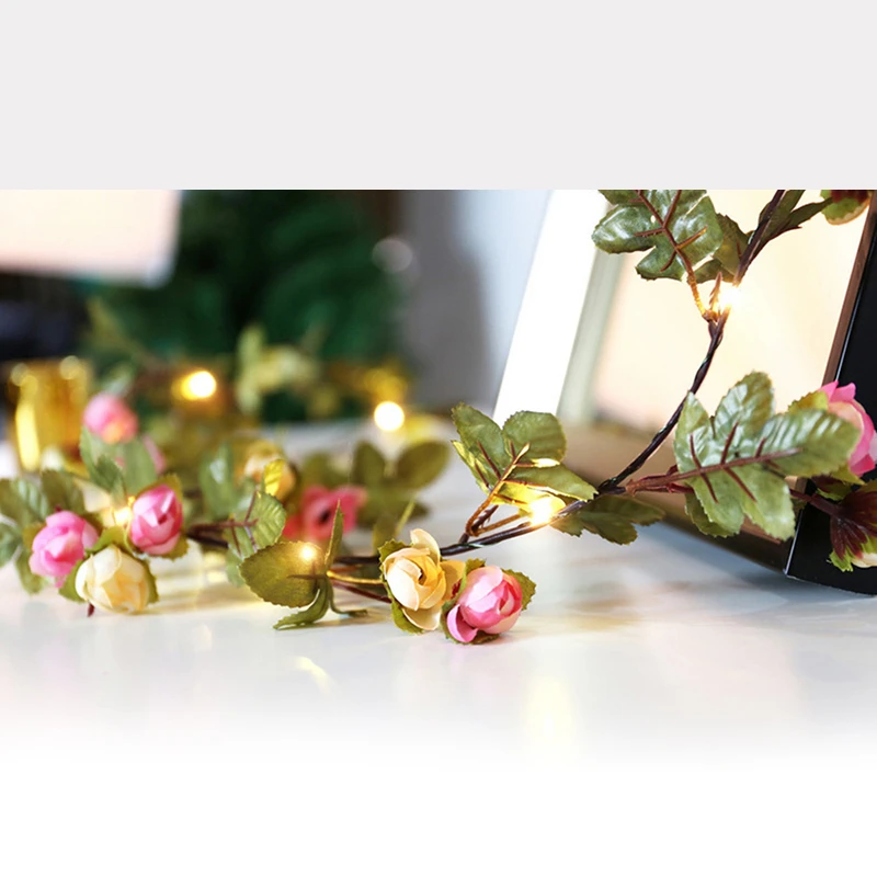 2M 20LED Rattan Rose Flower LED String Light Waterproof Copper Wire Branch Battery Operate Valentine's Day Garland Decor Hot
2M 20LED Rattan Rose Flower LED String Light Waterproof Copper Wire Branch Battery Operate Valentine's Day Garland Decor Hot