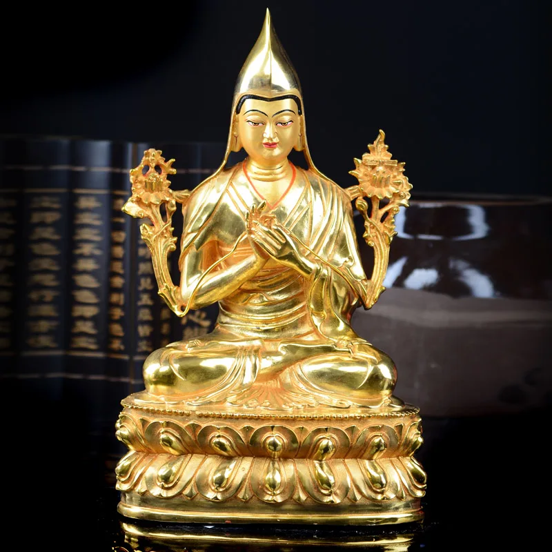 32 CM # HOME OFFICE Talisman efficacious Protection # Tibetan Buddhism Tsongkhapa the Buddha Gilding brass statue
32 CM # HOME OFFICE Talisman efficacious Protection # Tibetan Buddhism Tsongkhapa the Buddha Gilding brass statue
