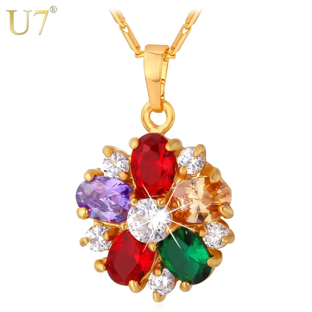 U7 Gold Color Indian Jewelry Wholesale Fashion Necklace For Women Accessories Flower Cubic Zirconia Necklaces & Pendants P601
U7 Gold Color Indian Jewelry Wholesale Fashion Necklace For Women Accessories Flower Cubic Zirconia Necklaces & Pendants P601