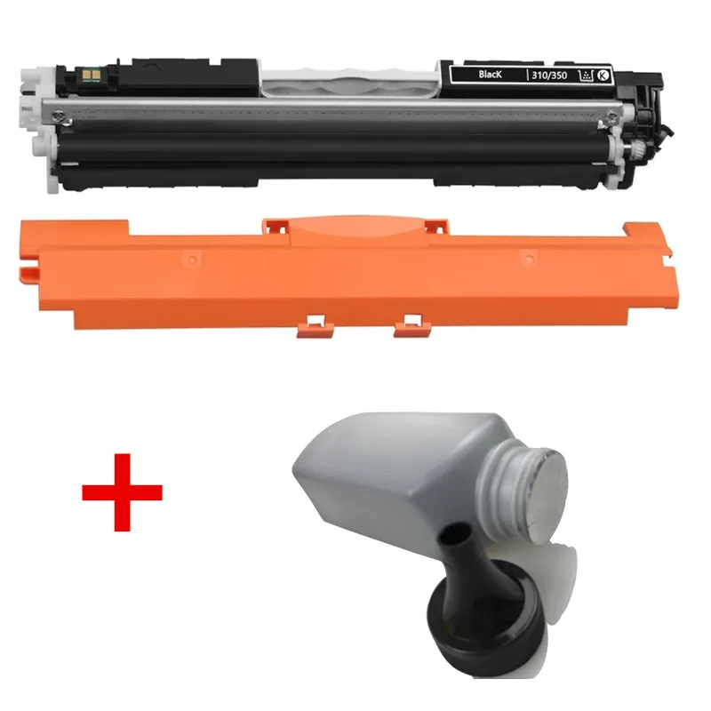 Фото 1 PK Черный тонер картридж + бутылка порошка тонера для HP LaserJet Pro CP1025 M275 100 цветной MFP